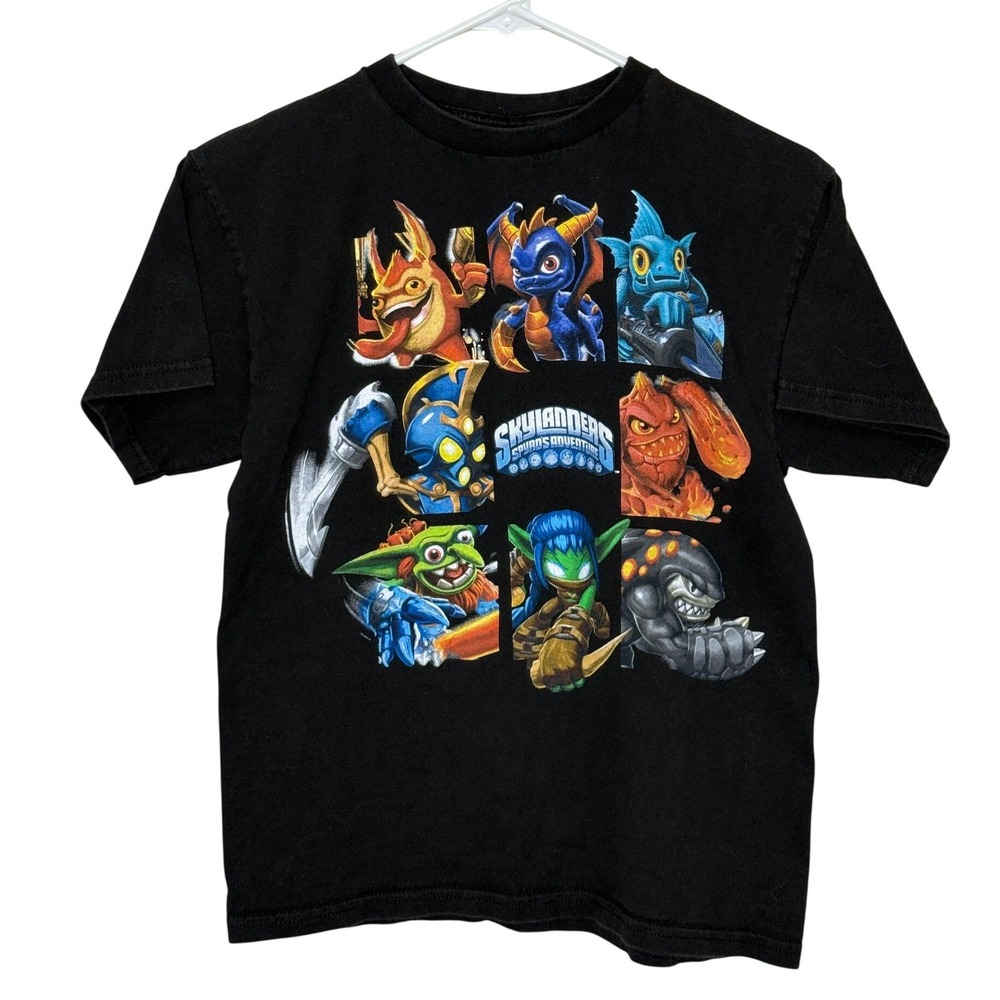 Skylanders Spyro's Adventure Shirt Kids Medium Black Excellent‎ Graphic Tee